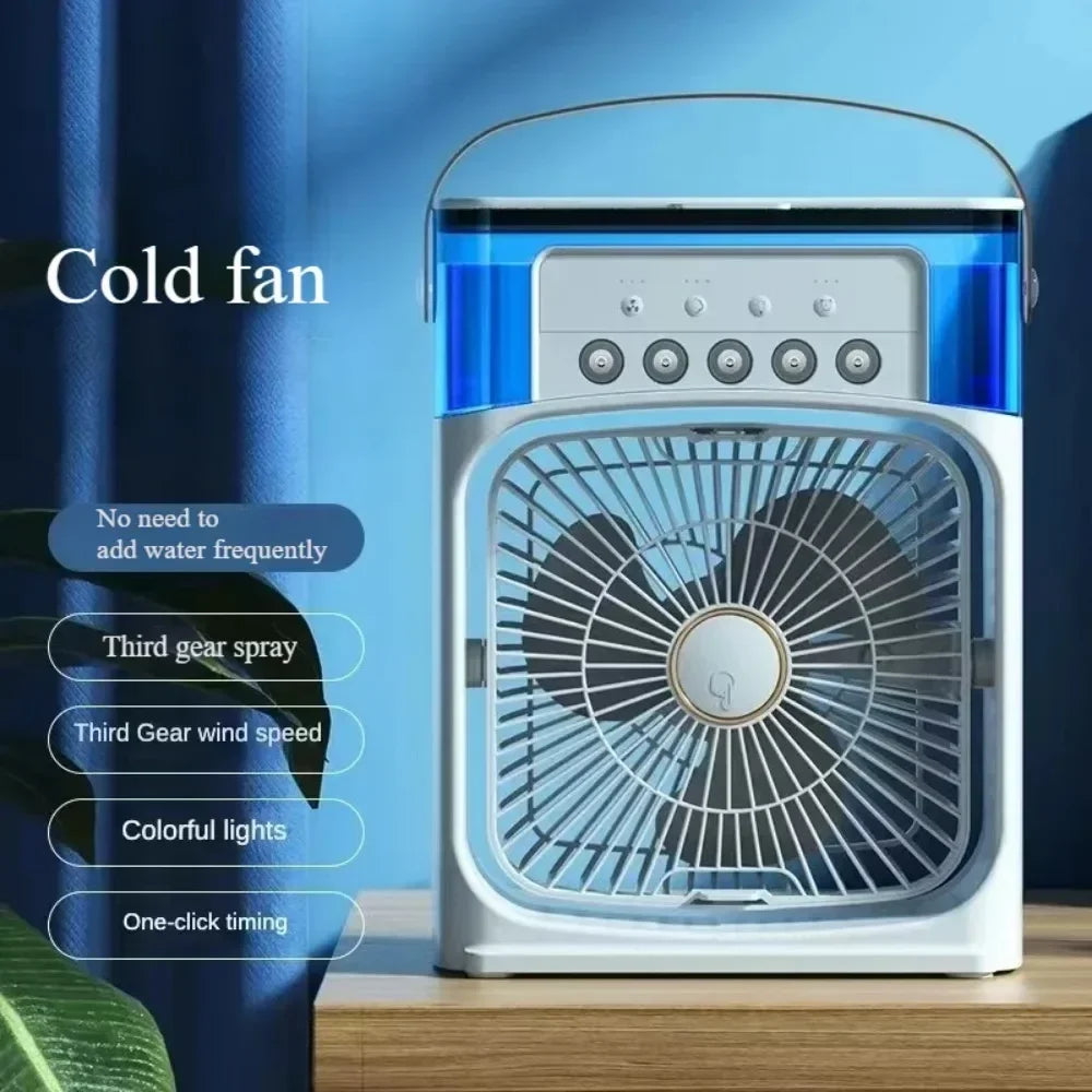 Summer Cooling Fan Desktop Humidifier New Five-Hole Spray Fan USB Portable Practical Hydrocooling Indispensable Chiller Office